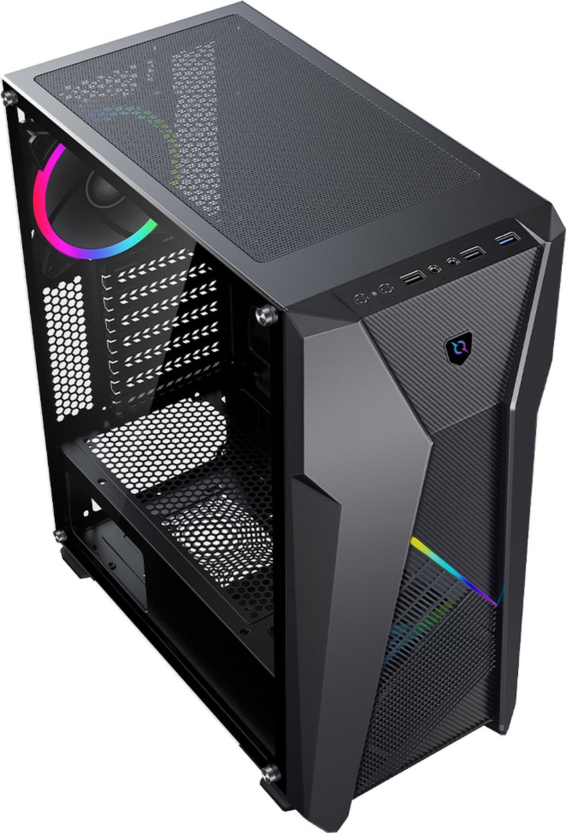 Aqirys Canopus Midi Tower Zwart behuizing - afbeelding 4
