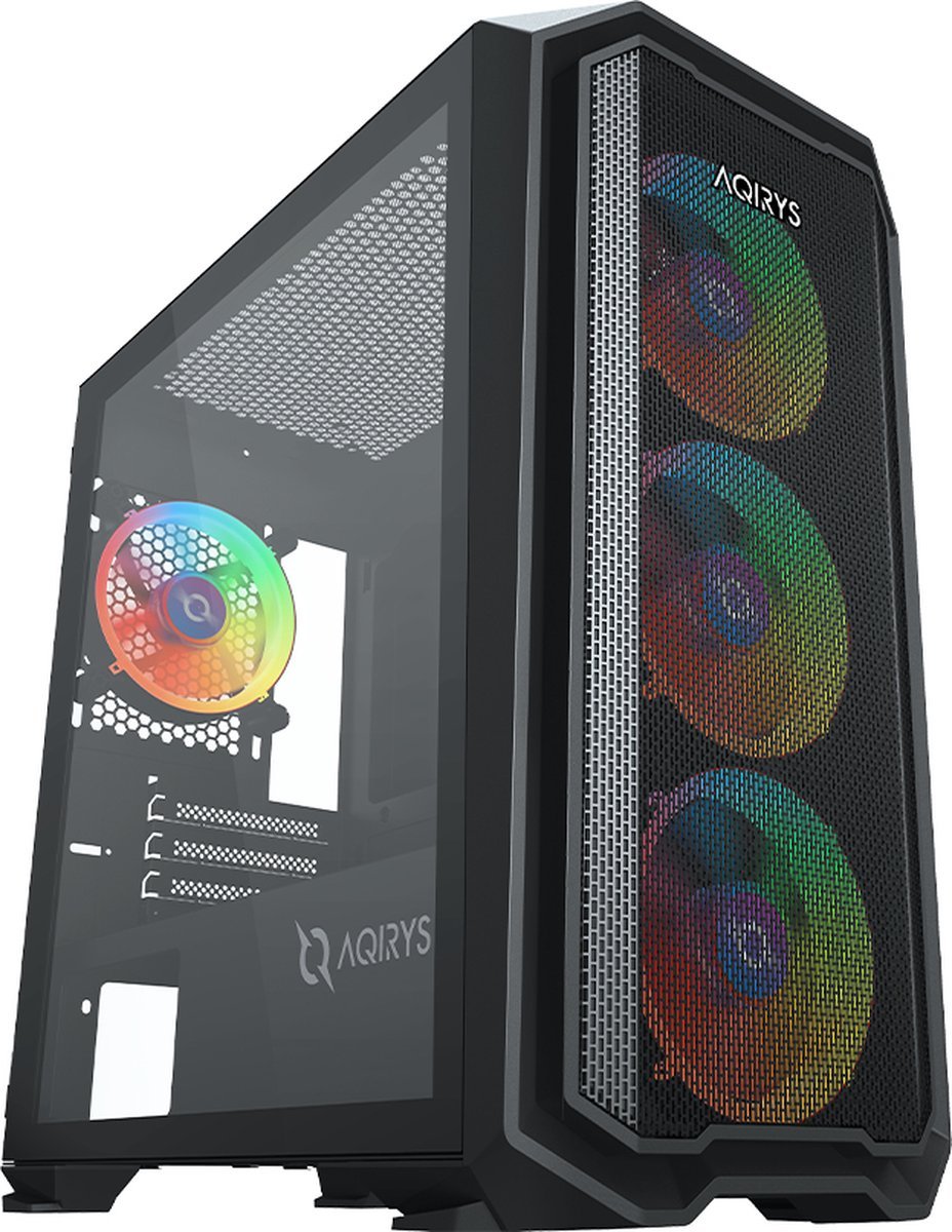Aqirys Wezen Midi Tower Zwart behuizing