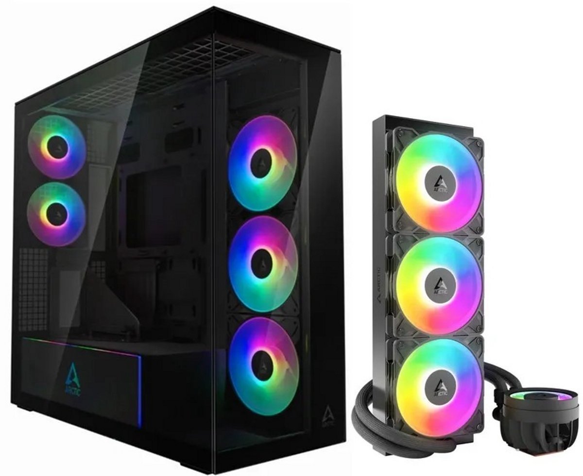 Arctic Arctic Case Combo Black - Xtender Vg Mirror Black + Liquid Freezer Iii Pro 360 Argb Black - Bundel