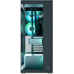 Arctic xtender black clear glass zwar 6 orig - ARCTIC Xtender Black Clear Glass E-ATX Behuizing