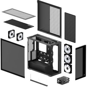 Arctic Xtender Black (Tinted Glass) Midi Tower Zwart behuizing - afbeelding 8