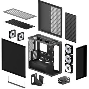 Arctic Xtender Vg Black (Mirror Glass) Midi Tower Zwart behuizing - afbeelding 8