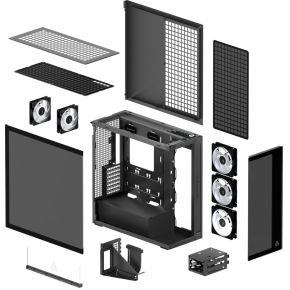 Arctic Xtender Vg Black (Tinted Glass) Midi Tower Zwart behuizing - afbeelding 8