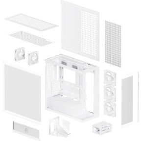 Xtender Vg White (Clear Glass) Midi Tower (White) - afbeelding 8