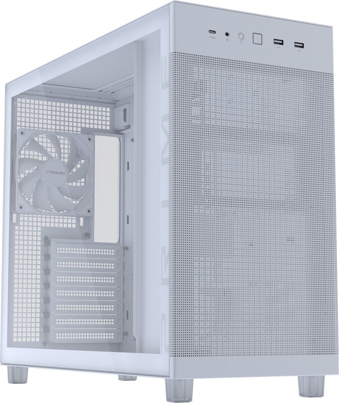 Asus prime ap303 tempered glass pan 402717 2 orig - ASUS PRIME AP303 TG Behuizing (White)