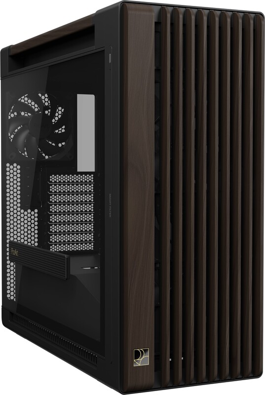 Asus proart pa602 wood retro brown 1753448 2 orig - ASUS ProArt PA602 Wood Edition Tempered Glass Mid-Tower Case Black