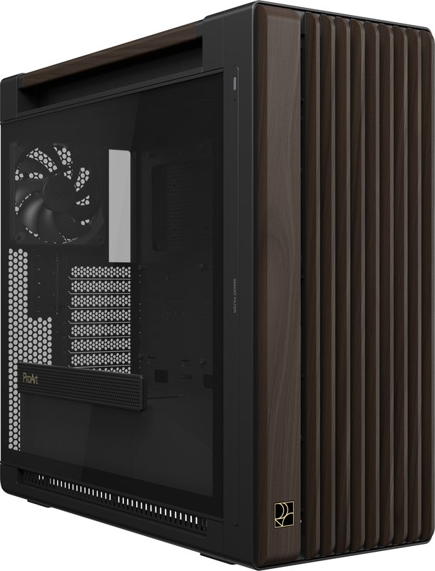 ASUS ASUS ProArt PA602 Wood Edition Retro Brown - Tempered Glass Panel big tower behuizing