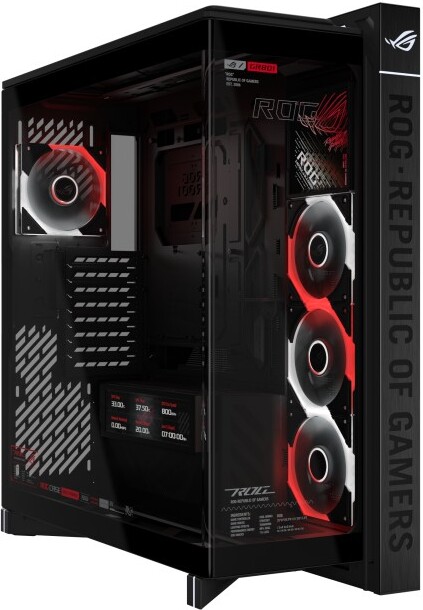 Asus rog cronox big tower behuizing 6149378 2 orig - ASUS ROG Cronox GR801 Behuizing (Black)