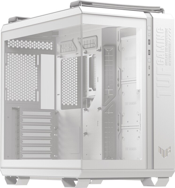 Asus tuf gt502 horizon midi tower b 16045 - ASUS TUF Gaming GT502 Horizon ARGB TG Behuizing (White)