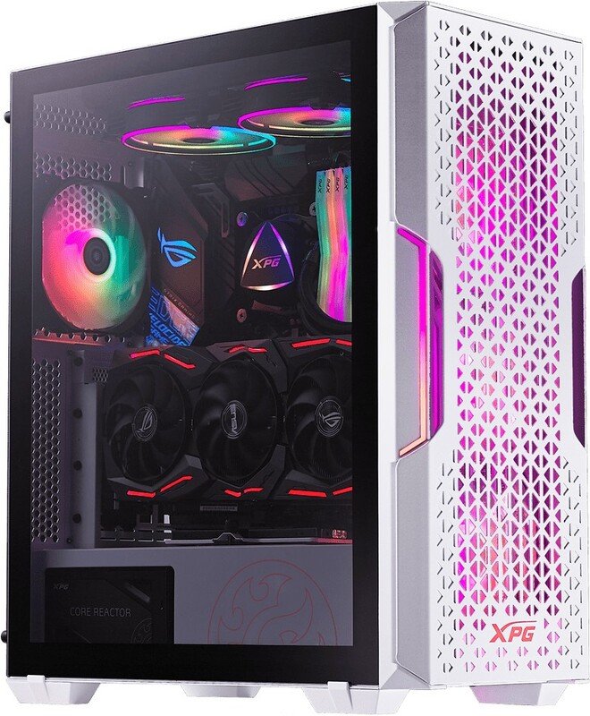 Atx semi toren doos xpg starkerair - XPG STARKER AIR Tower Behuizing (White)