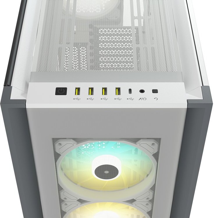 Atx semi tower box corsair icue 70 398350 2 orig - Corsair iCue 7000X RGB Tempered Glass Behuizing (White)