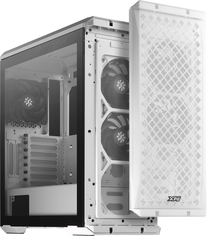 Atx semi tower box xpg defender wh 2 orig - XPG DEFENDER Mid-Tower Chassis (White) Behuizing