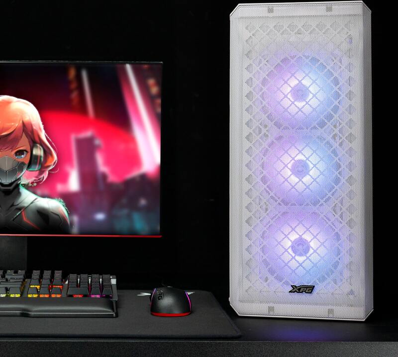 Atx semi tower box xpg defender wh 3 orig - XPG DEFENDER Mid-Tower Chassis (White) Behuizing