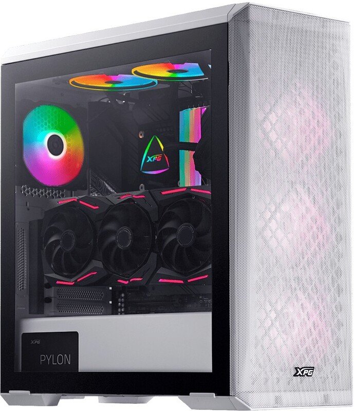 Atx semi tower box xpg defender wh - XPG DEFENDER Mid-Tower Chassis (White) Behuizing