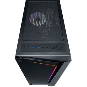 Azza Apollo 430 Midi Tower Zwart, Transparant behuizing - afbeelding 2