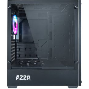 Azza Apollo 430 Midi Tower Zwart, Transparant behuizing - afbeelding 4