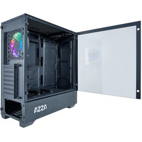 Azza Apollo 430 Midi Tower Zwart, Transparant behuizing - afbeelding 6