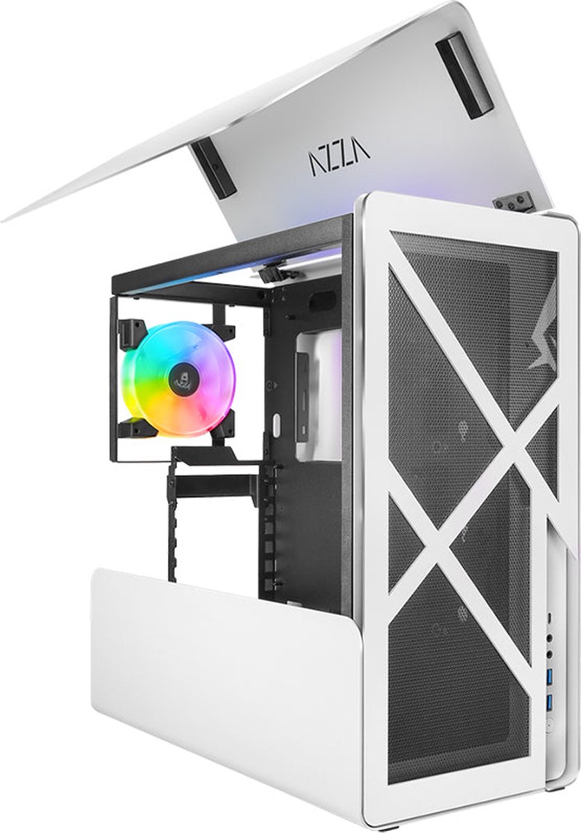 Azza Cast 808 Rgb | Midi Tower Case | Wit - afbeelding 4
