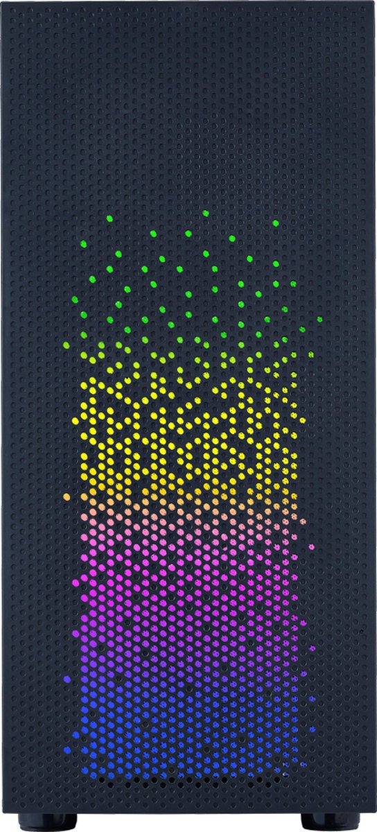 Celesta 340 Mid Tower PC Case - Zwart met Gehard Glas en ARGB - afbeelding 5