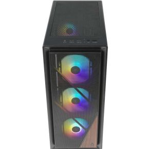 Forest ARGB Midi Tower Gaming Case Zwart, Hout - afbeelding 3