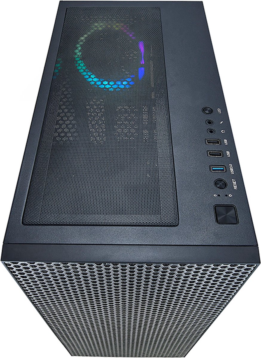 Azza Hive 450 Rgb | Midi Tower Case | Zwart - afbeelding 2