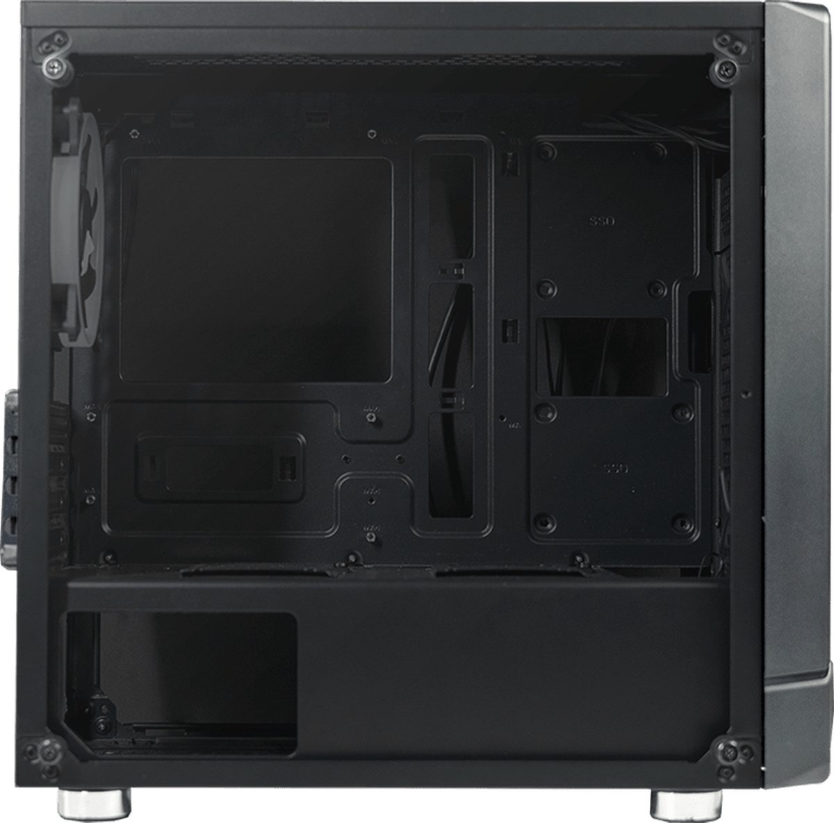 Noir 130 ARGB Micro-ATX Tower Case Black - afbeelding 4