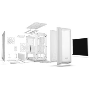 Dark Base 701 White, 565 X 249 X 523, 2Xusb3.2, 1Xusb-C 3.2Gen2, Hd-Audio, 3 Step Fan Controller, Argb Controller, 3X3,5, 4X2,5, Inc 3X 140 Mm Silent Wings 4, Argb Lighting Strips Front - afbeelding 6