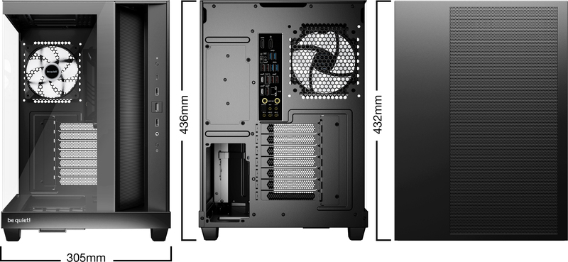 Be quiet light base 500 lx midi tower 398305 2 orig - Be quiet! Light Base 500 LX Behuizing (Black)