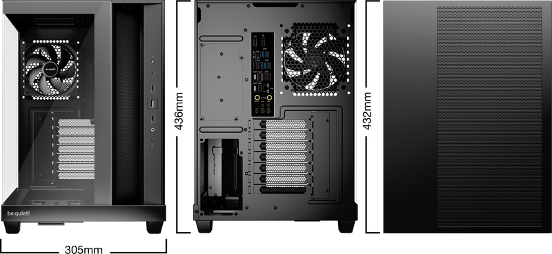 Be quiet light base 500 midi tower behu 2 orig - Be quiet! Light Base 500 Behuizing (Black)