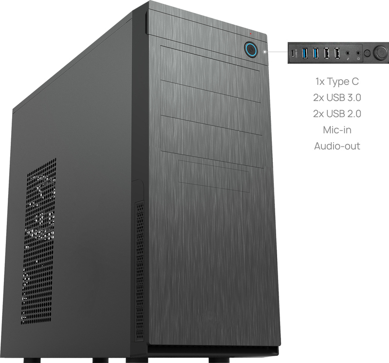 Chieftec hc 10b op midi tower behuizing 2 orig - Chieftec HC-10B-OP Mid tower Behuizing (Black)