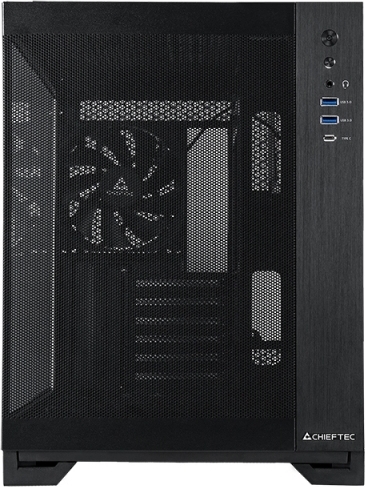 Chieftec visio air midi tower behuizing 2 orig - Chieftec Visio Air Black Gaming Dual-Chamber Behuizing