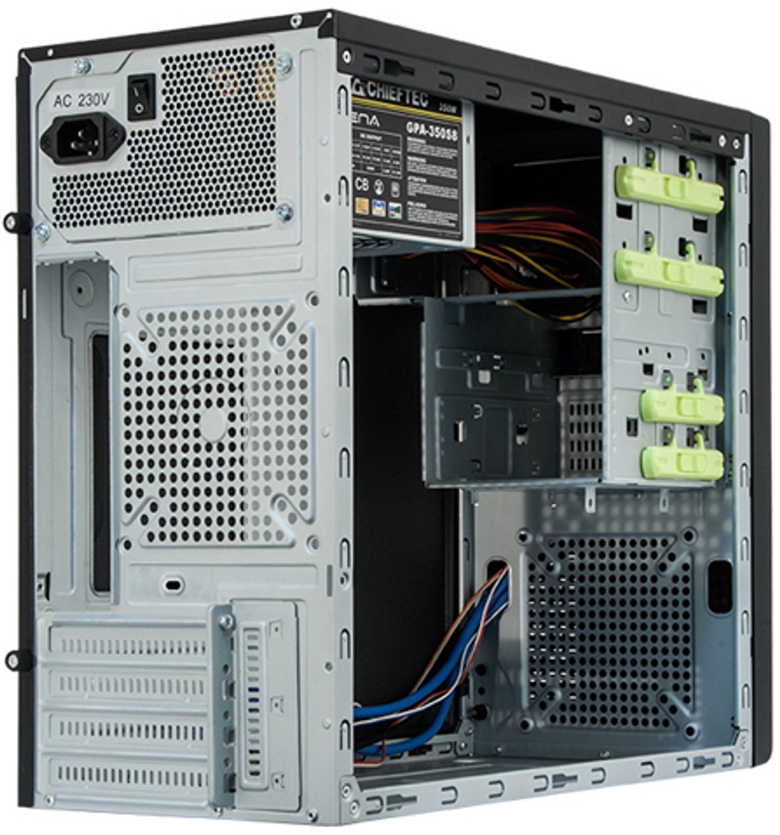Chieftec Xt-01B-350Gpb Computerbehuizing Mini Tower Zwart 350 W - afbeelding 2