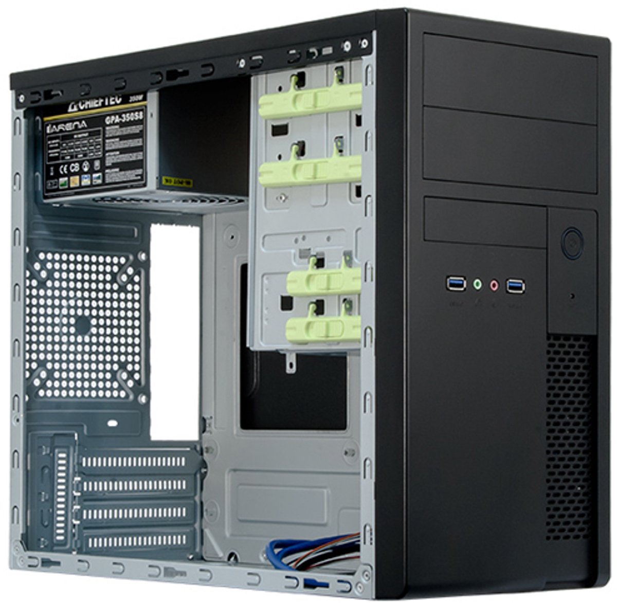 Chieftec Xt-01B-350Gpb Computerbehuizing Mini Tower Zwart 350 W - afbeelding 3