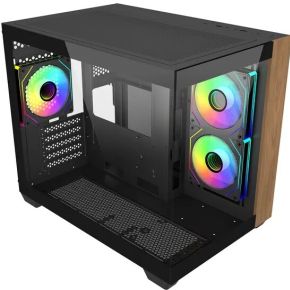 Cooler Master Elite 481 Wood - Zwart behuizing - afbeelding 2