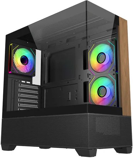 Cooler master elite 690 wood midi tower behu - Cooler Master Elite 690 Wood Behuizing (Black)