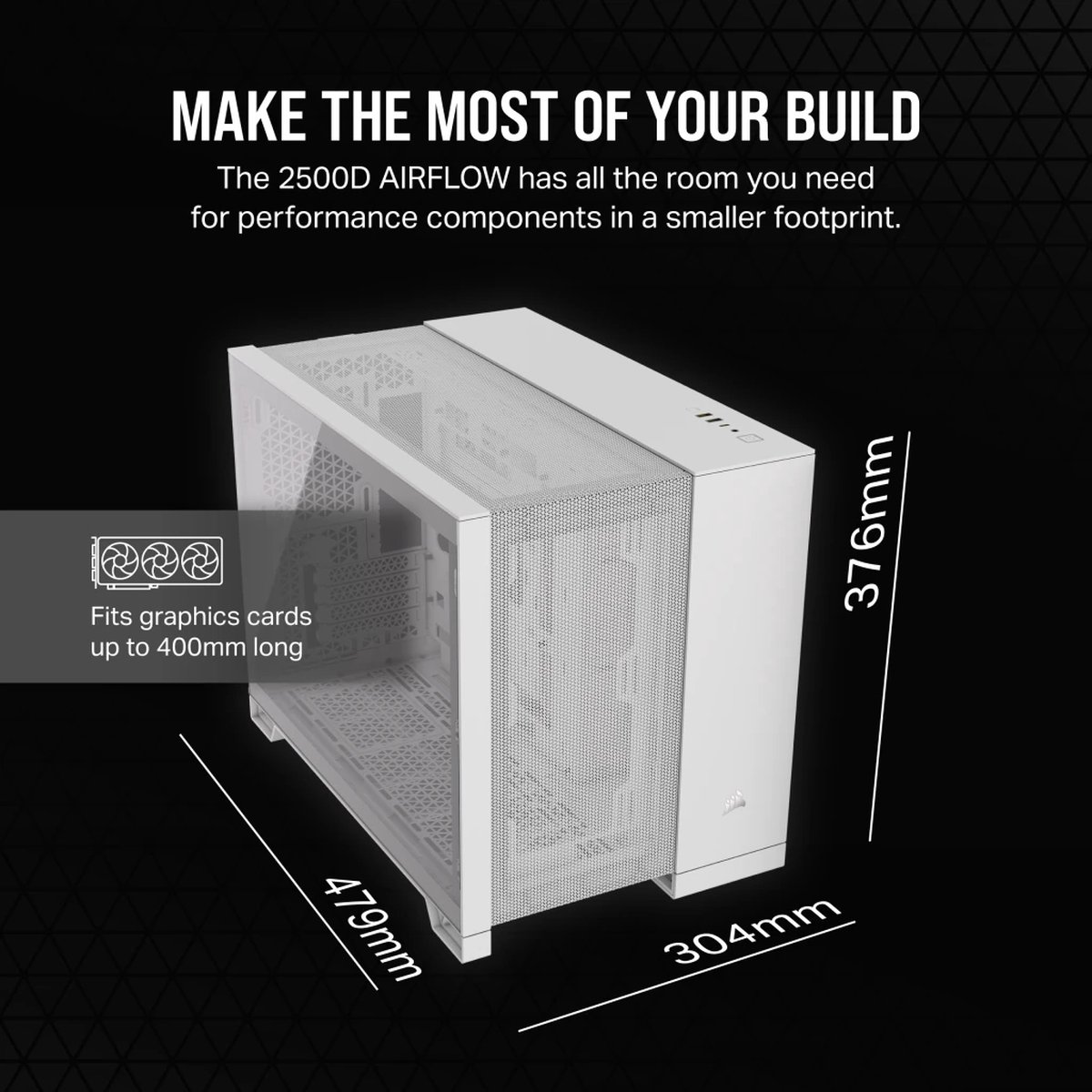 Corsair 2500D Airflow Midi Tower Wit behuizing - afbeelding 3