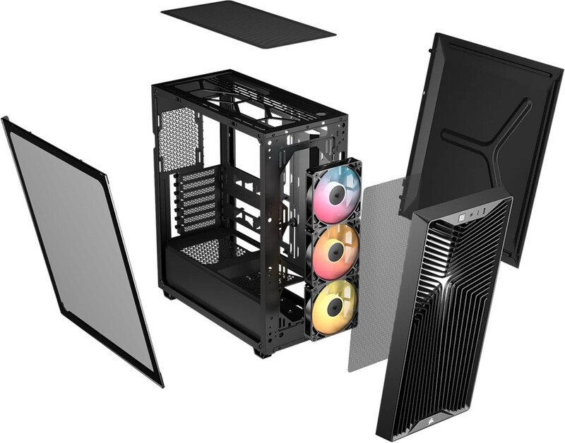 Corsair 3200d rs black midi tower behu 2029735 4 orig - Corsair 3200D RS ARGB Mid-Tower Performance Case, Black