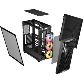 3200D RS ARGB Mid-Tower Performance Case, Black - afbeelding 4