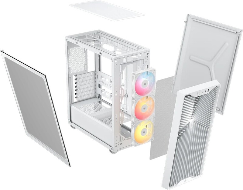 Corsair 3200d rs white midi tower behu 2029737 4 orig - Corsair 3200D RS ARGB Behuizing (White)