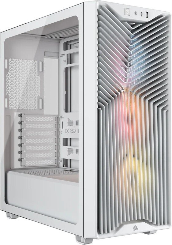 Corsair 3200d rs white midi tower behu 2029737 - Corsair 3200D RS ARGB Behuizing (White)
