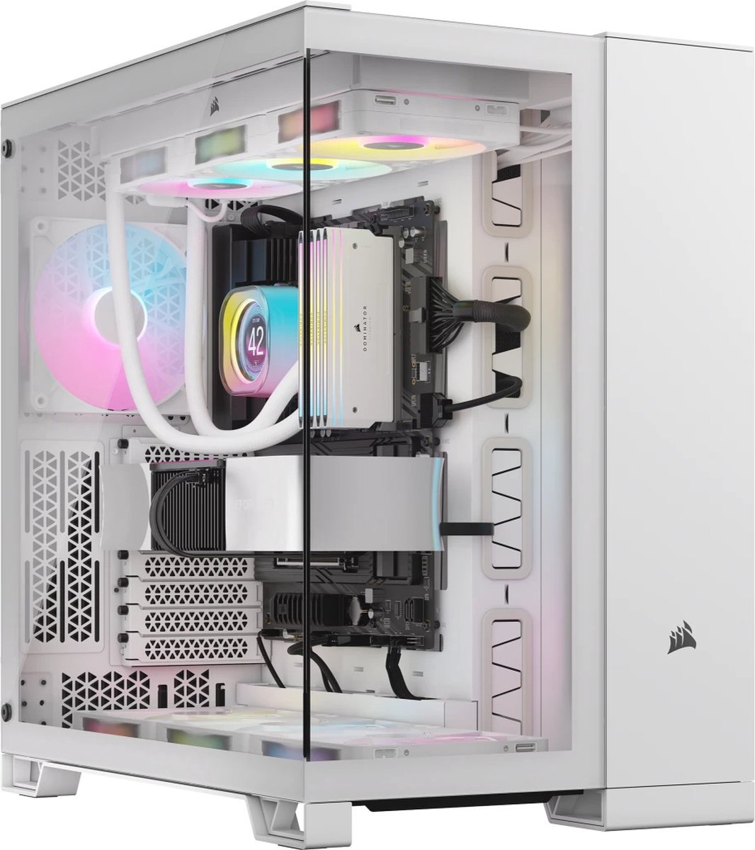 Corsair Corsair 6500X Wit - Midtowermodel - Atx, Eatx, Micro-Atx, Mini-Itx - Geen Voeding - Tempered Glass - Zonder Fans - Wit
