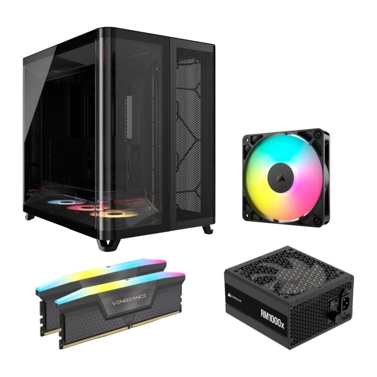 Corsair Corsair AIR 5400 RS-R ARGB + RM1000x + RS120 + 32 GB Bundel midi tower behuizing