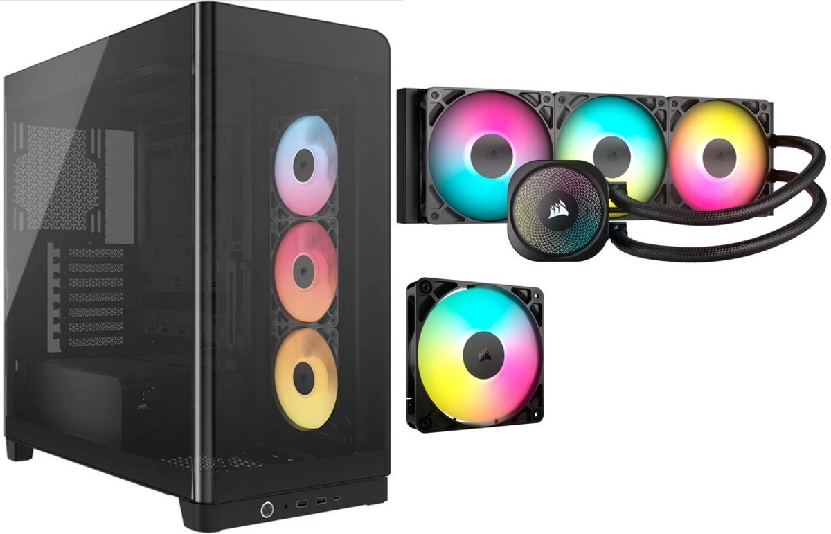 Corsair Frame 4500X RS-R ARGB E-ATX met 360mm AIO Bundel behuizing