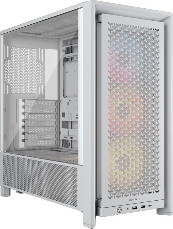 Corsair frame 4000d rs midi tower behu 524 - Corsair FRAME 4000D RS ARGB ATX Mid-Tower PC Case - White