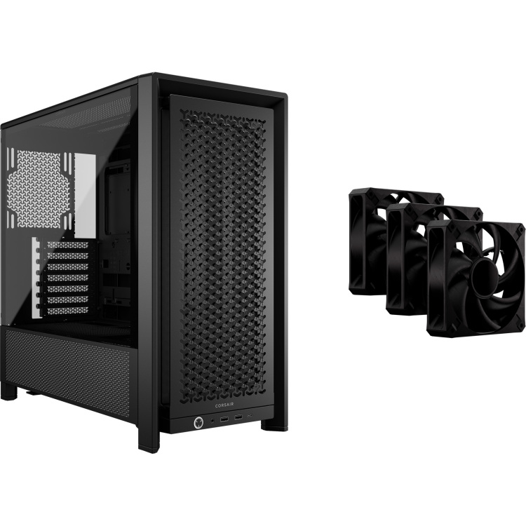 Corsair Corsair FRAME 4000D + RS120 MAX Thick Triple Pack bundel midi tower behuizing