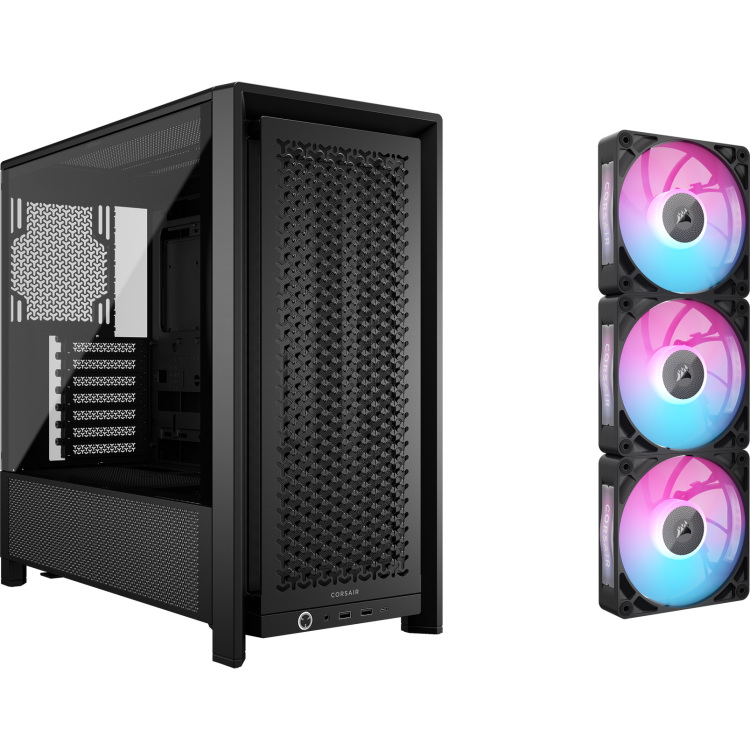 Corsair Corsair FRAME 4000D + RX120 MAX Thick Triple Pack bundel midi tower behuizing