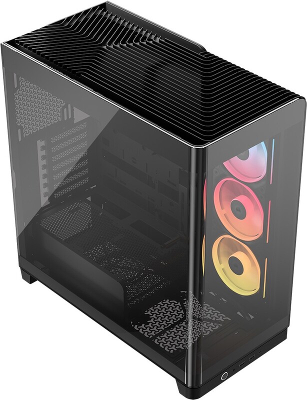 Corsair frame 4500x lx r link midi 377610 2 orig - Corsair FRAME 4500X LX-R iCUE LINK Panoramic Glass Behuizing (Black)