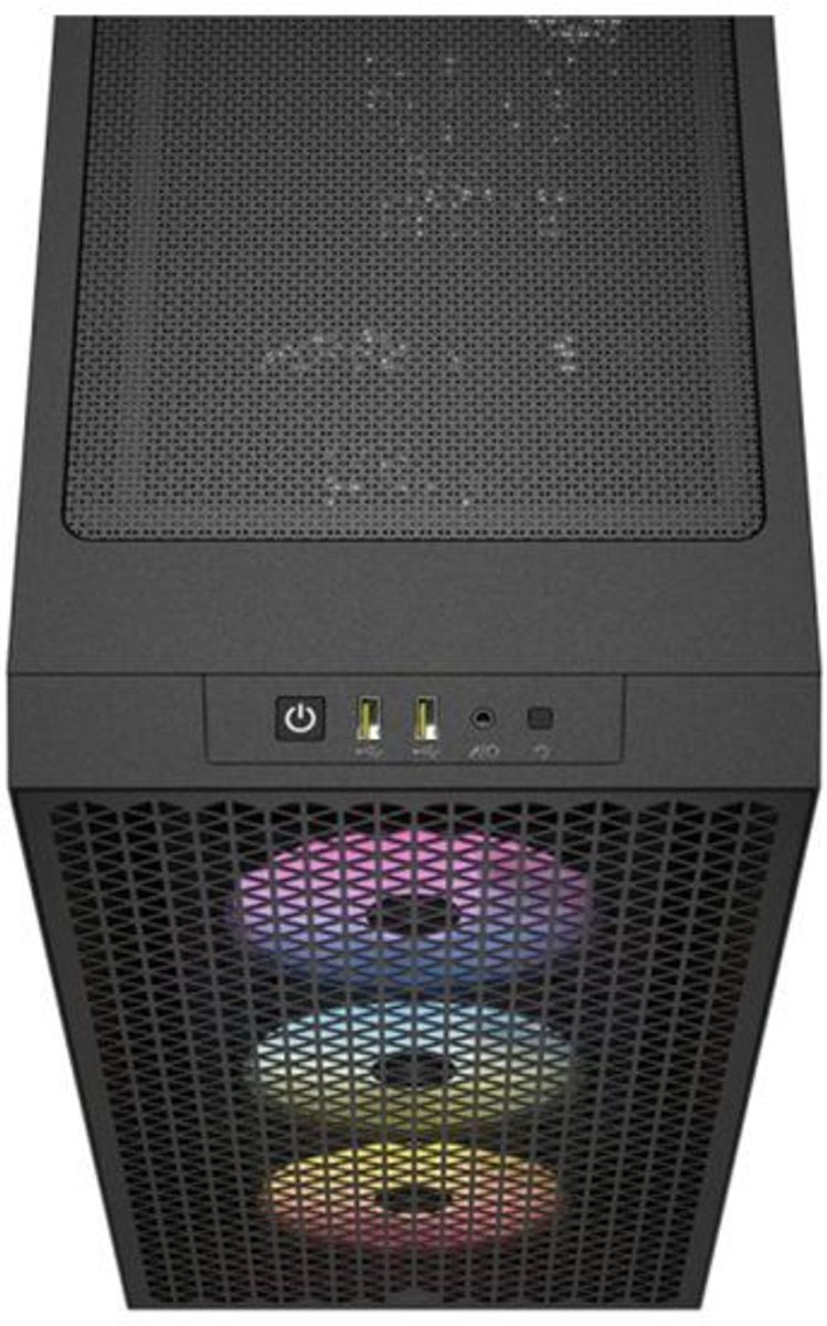 iCUE 3000D RGB Airflow Mid-Tower Case with 750W 80+ Bronze PSU - Black - afbeelding 3