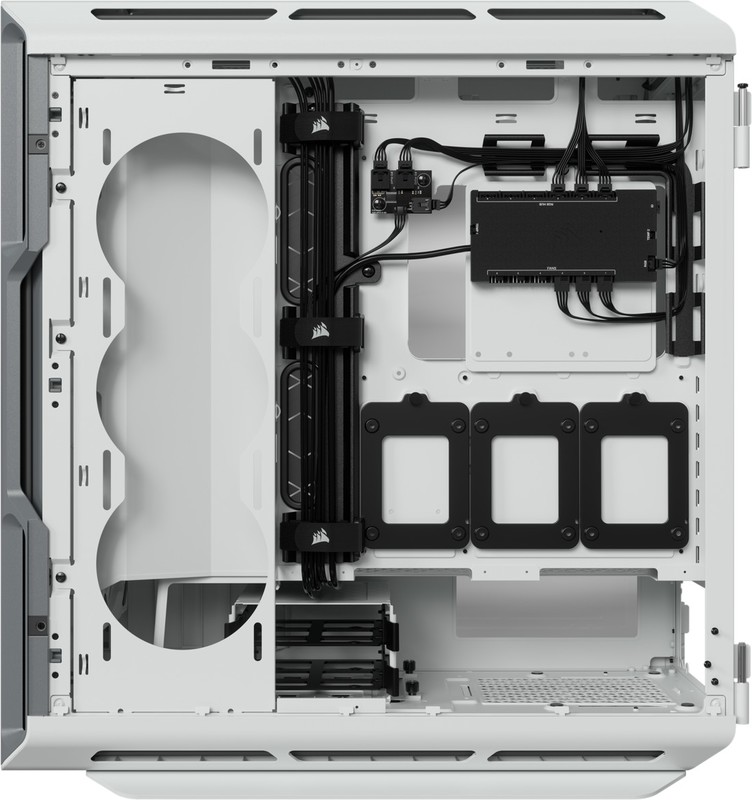 Corsair icue 5000t tempered glass whit 2 orig - Corsair iCUE 5000T RGB Tempered Glass Behuizing (White)