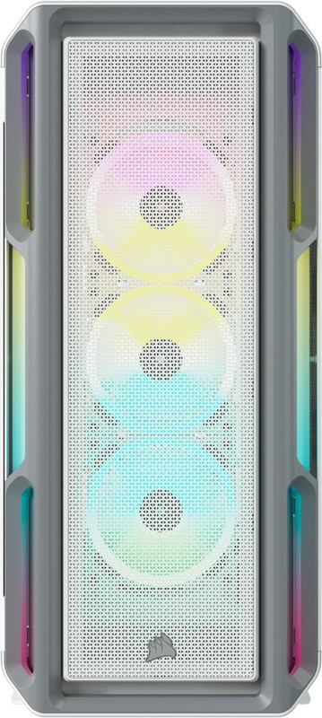 Corsair icue 5000t tempered glass whit 3 orig - Corsair iCUE 5000T RGB Tempered Glass Behuizing (White)